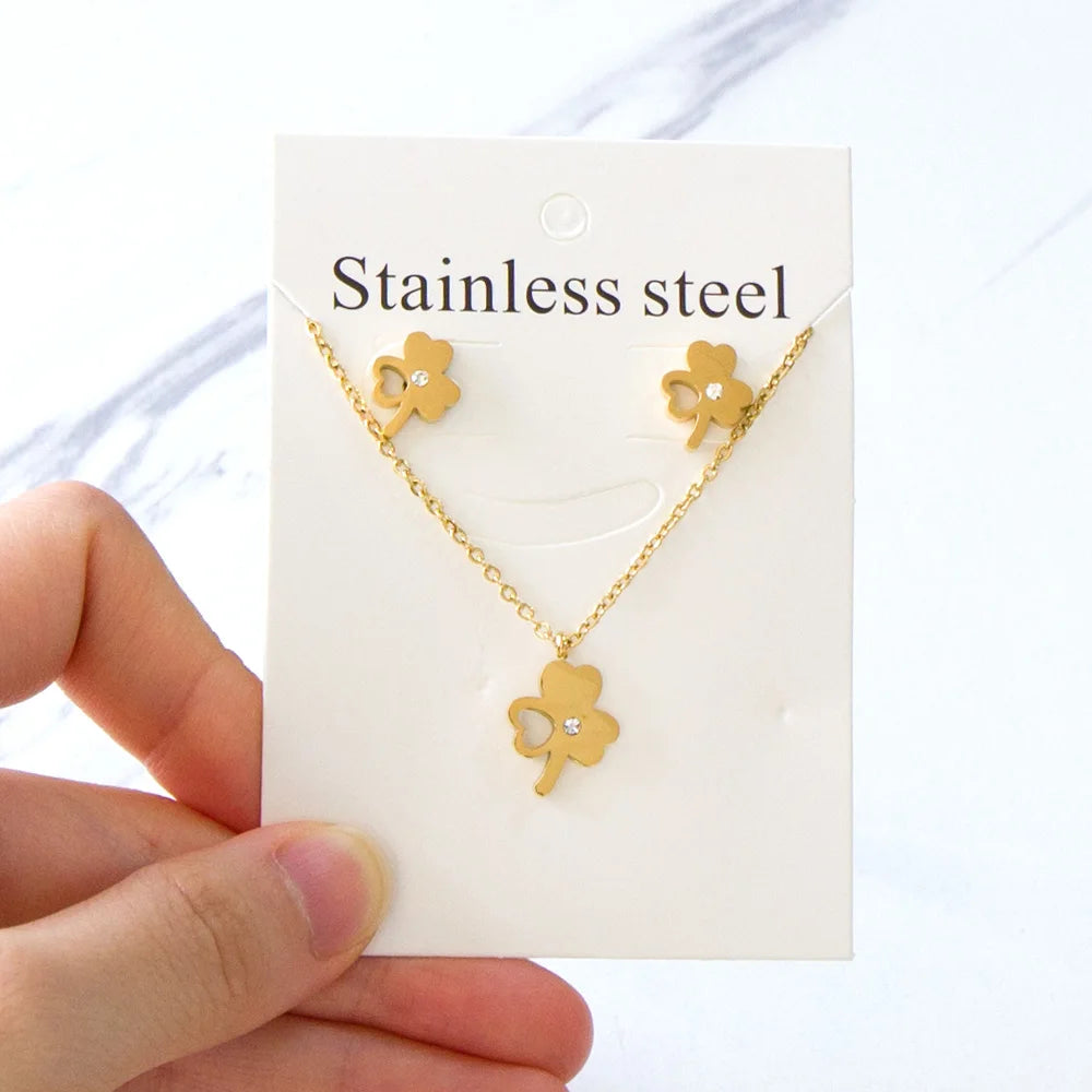 Elegant Fine Jewelry Sets Stainless Steel