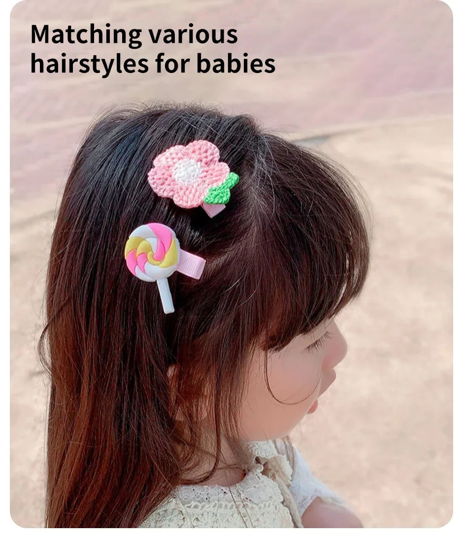 Cartoon Hair Clip Set Flower Fruit