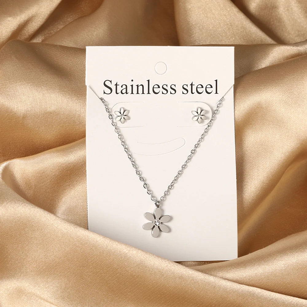 Elegant Fine Jewelry Sets Stainless Steel