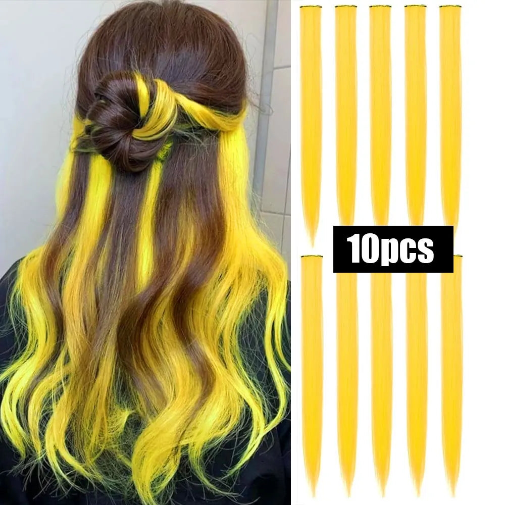 Colored Hair Extensions (10 pcs)