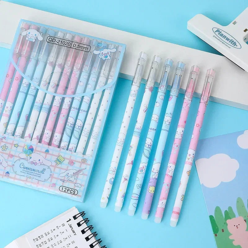 Sanrio Black Neutral Pen Hellokitty Melody Kuromi Cinnamoroll Roller Ball Pen