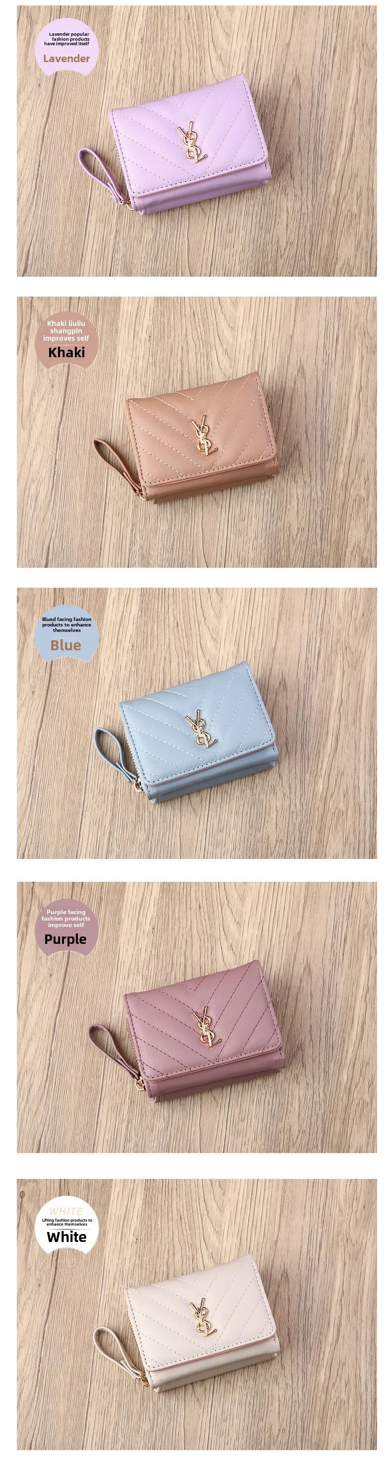 Women's wallet, fashionable and simple multi slot