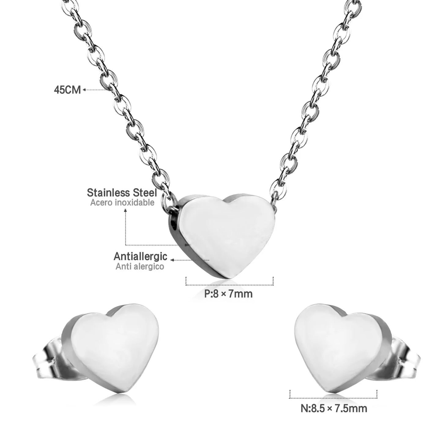 Elegant Fine Jewelry Sets Stainless Steel