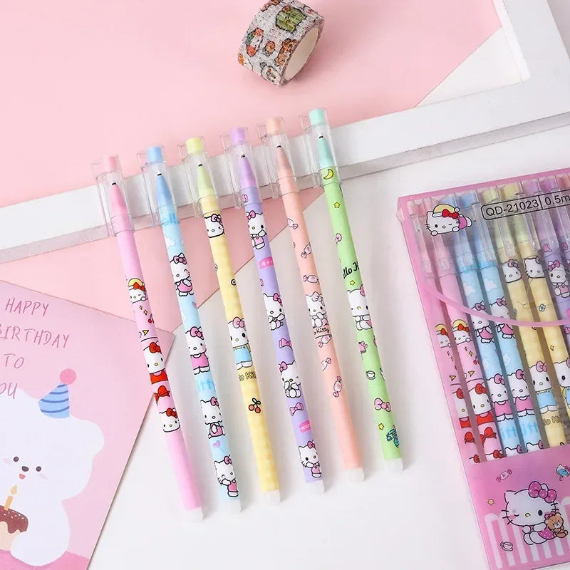 Sanrio Black Neutral Pen Hellokitty Melody Kuromi Cinnamoroll Roller Ball Pen