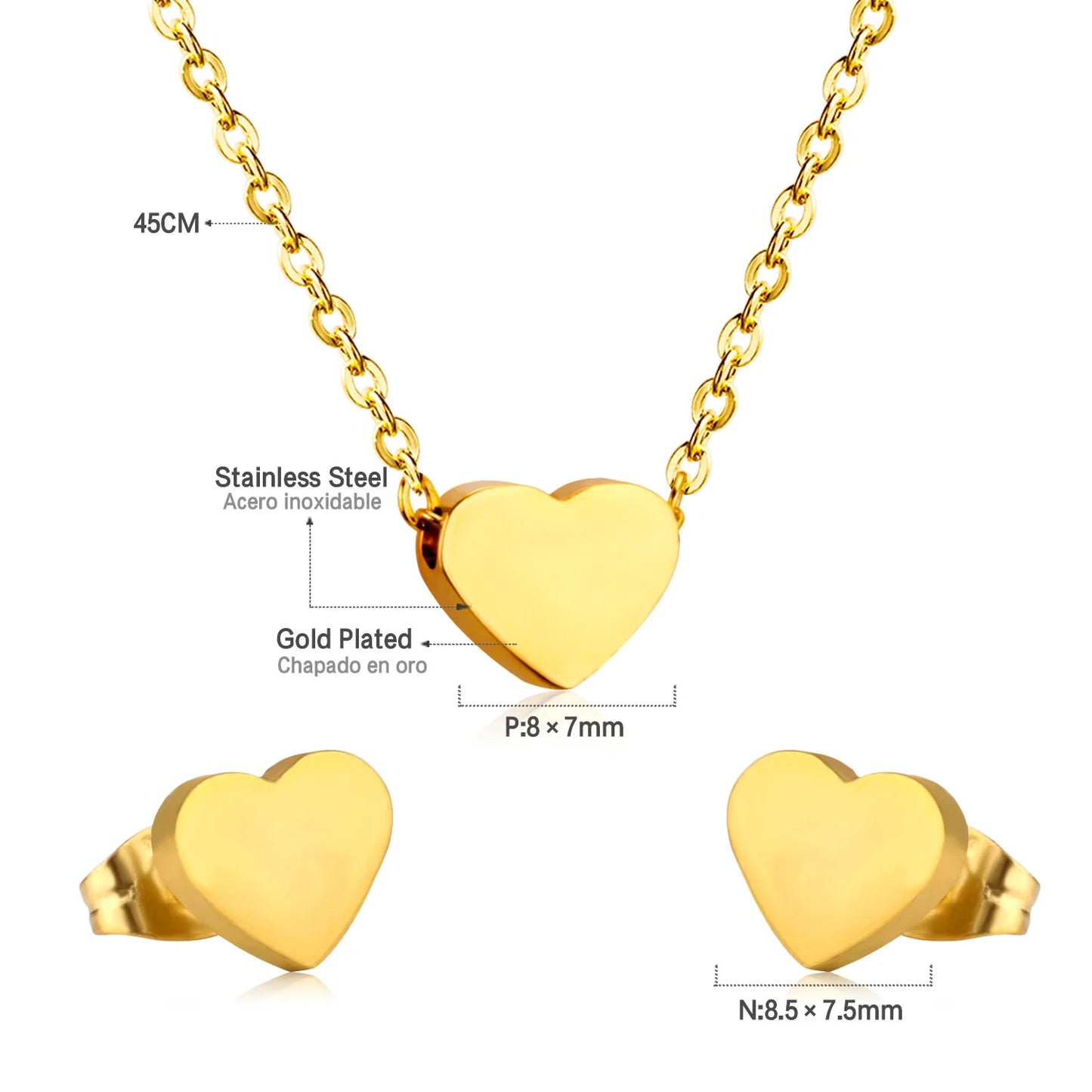 Elegant Fine Jewelry Sets Stainless Steel