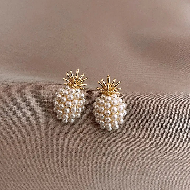 Honey Bee Pearl Stud Earrings Inspired