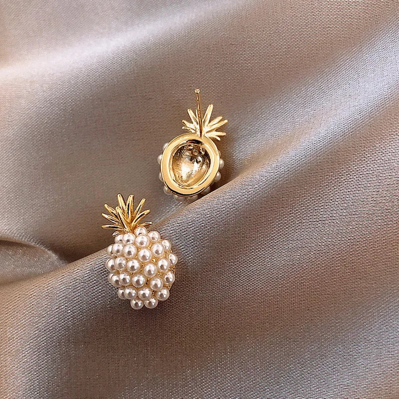 Honey Bee Pearl Stud Earrings Inspired