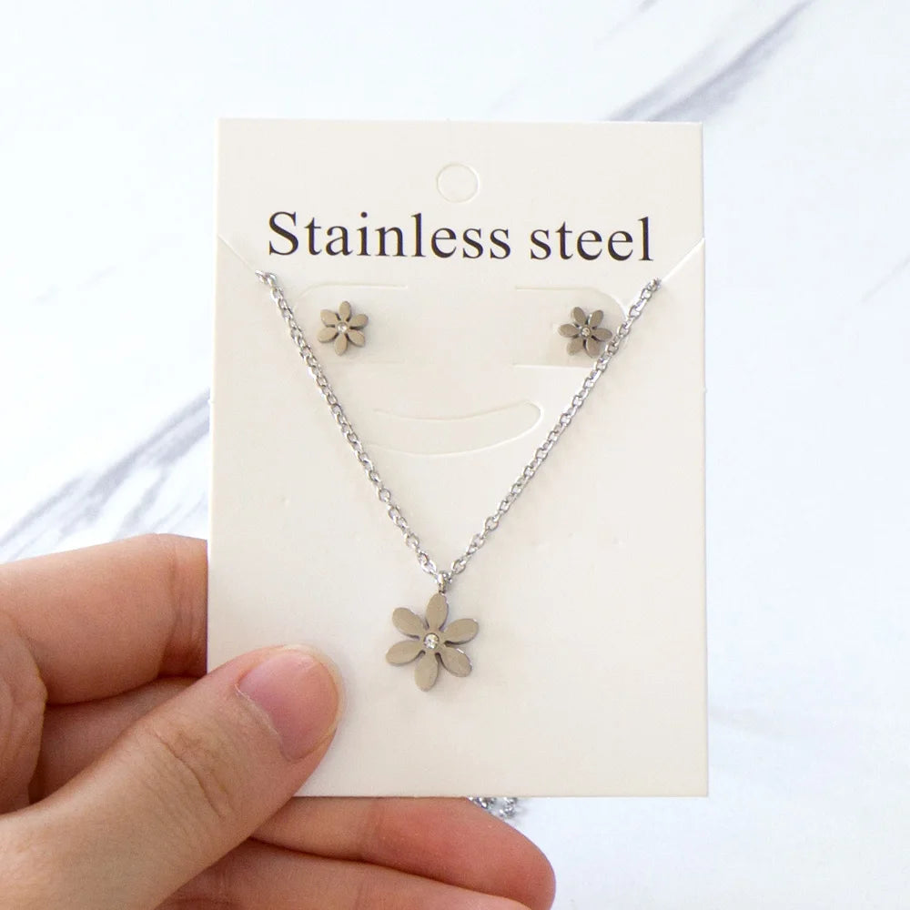 Elegant Fine Jewelry Sets Stainless Steel