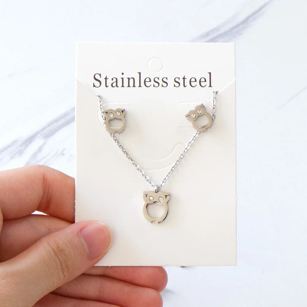 Elegant Fine Jewelry Sets Stainless Steel