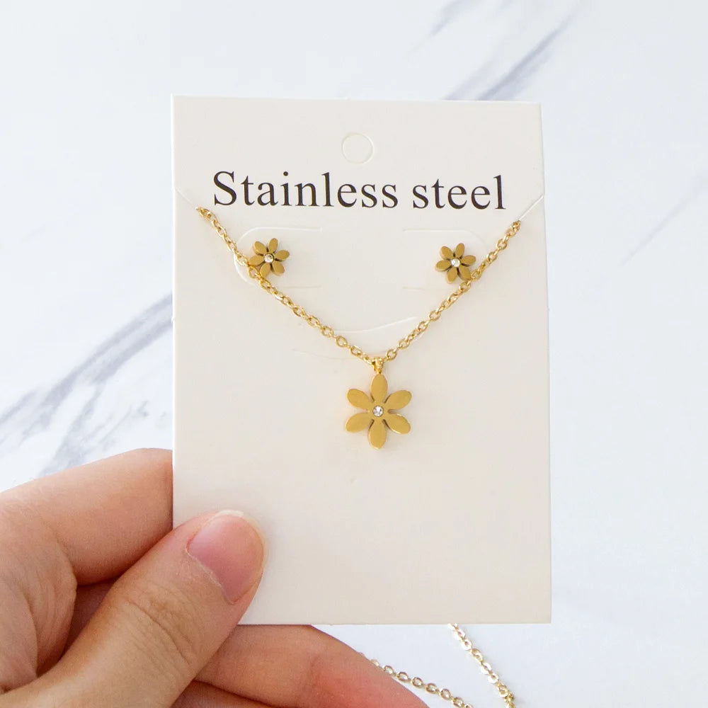 Elegant Fine Jewelry Sets Stainless Steel