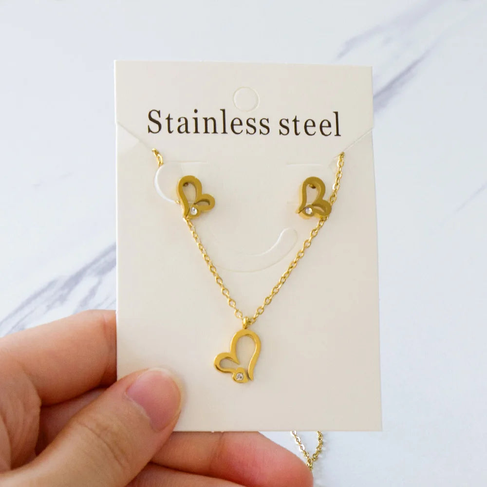 Elegant Fine Jewelry Sets Stainless Steel