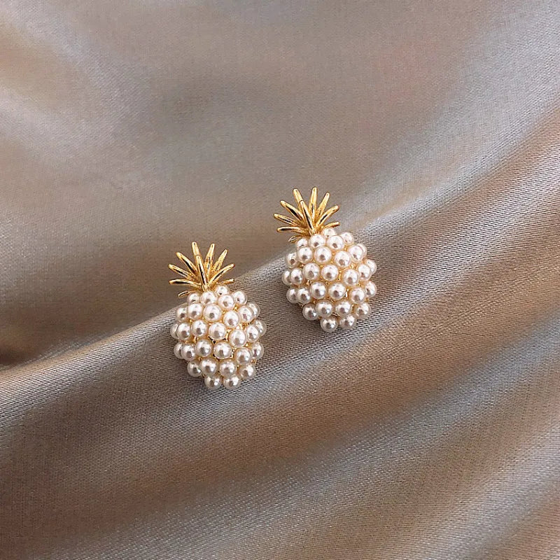 Honey Bee Pearl Stud Earrings Inspired