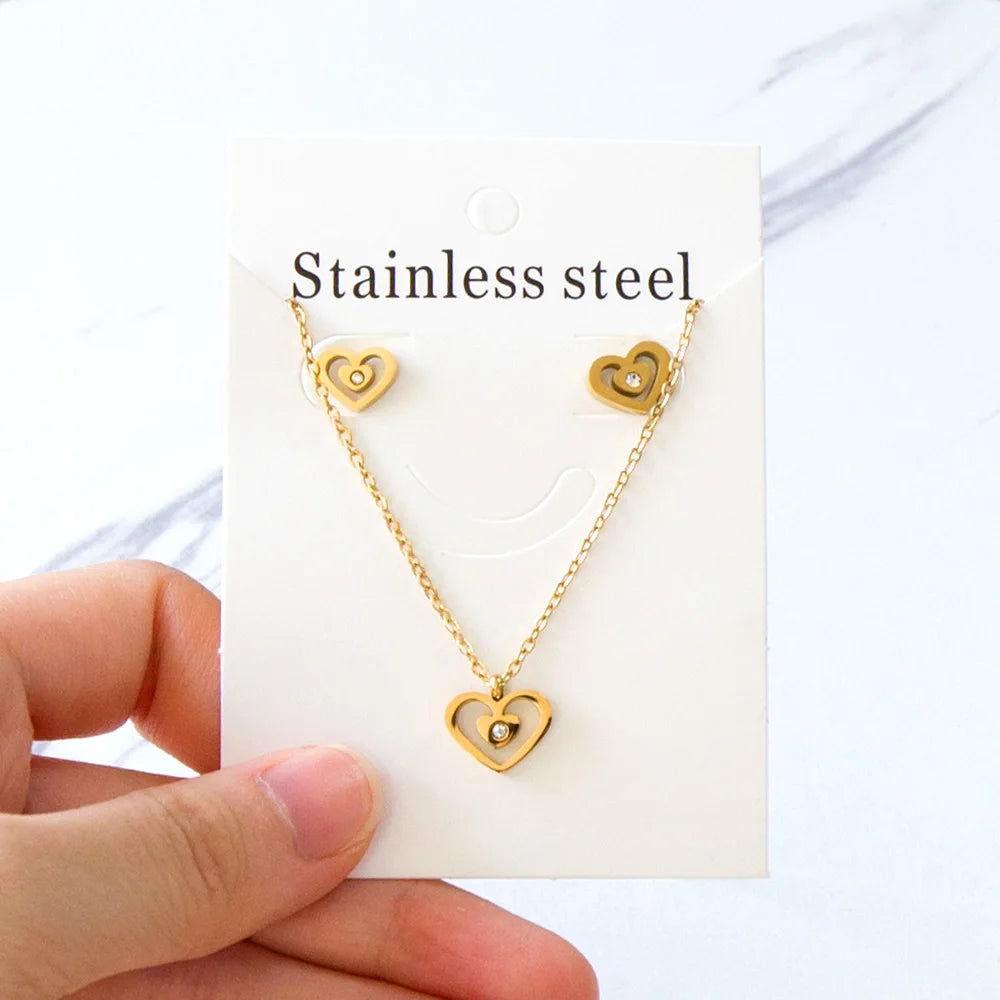 Elegant Fine Jewelry Sets Stainless Steel