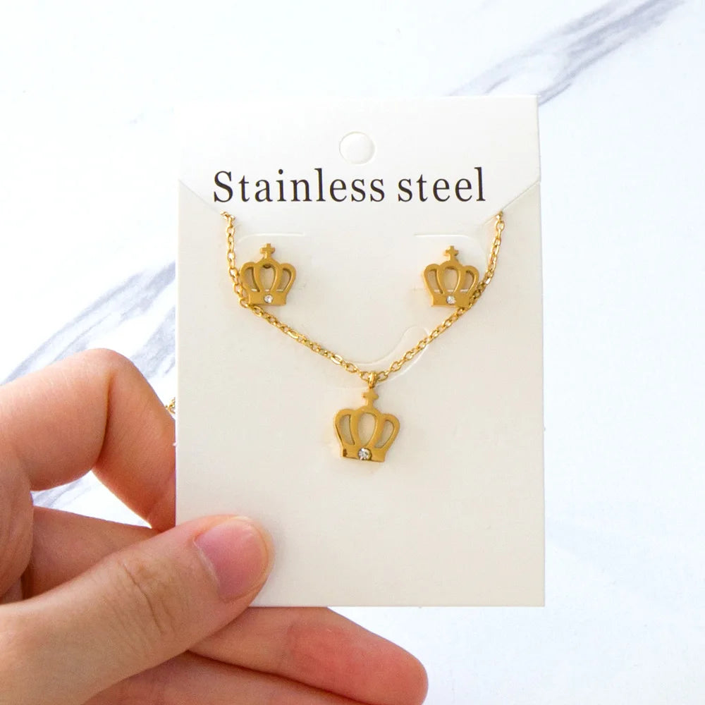 Elegant Fine Jewelry Sets Stainless Steel
