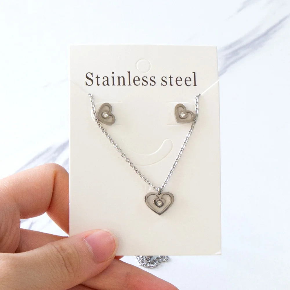 Elegant Fine Jewelry Sets Stainless Steel