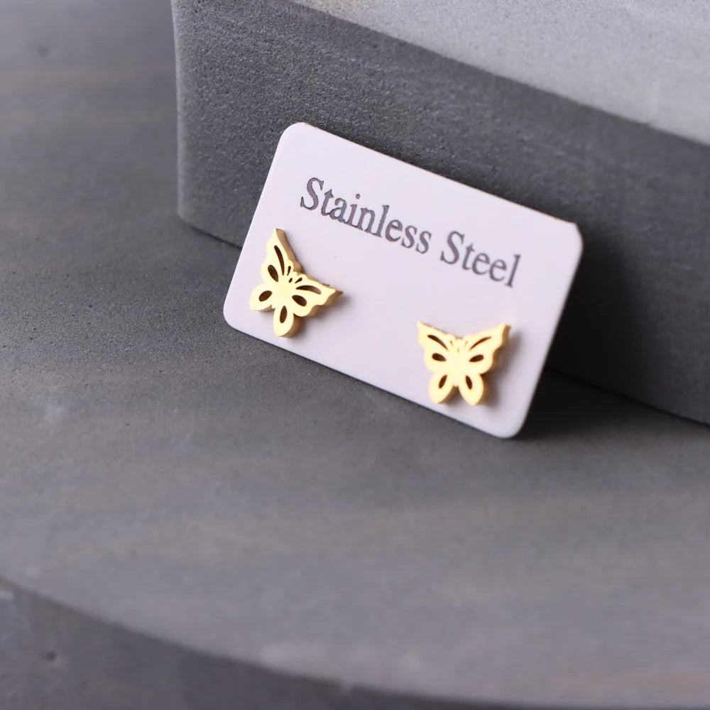 Lot Fashion Stainless Steel Jewelry Earring (10pcs)