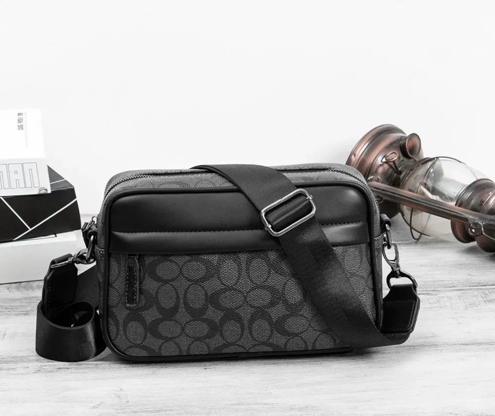 Men's Korean Multifunctional Printed Single Shoulder Messenger Bag