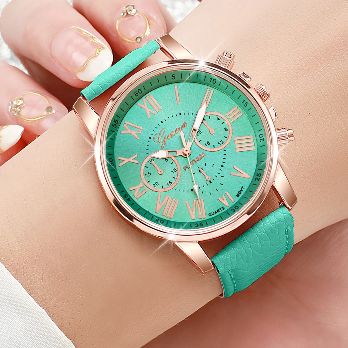 Fashion Women Watches Casual Roma Dial Mixed