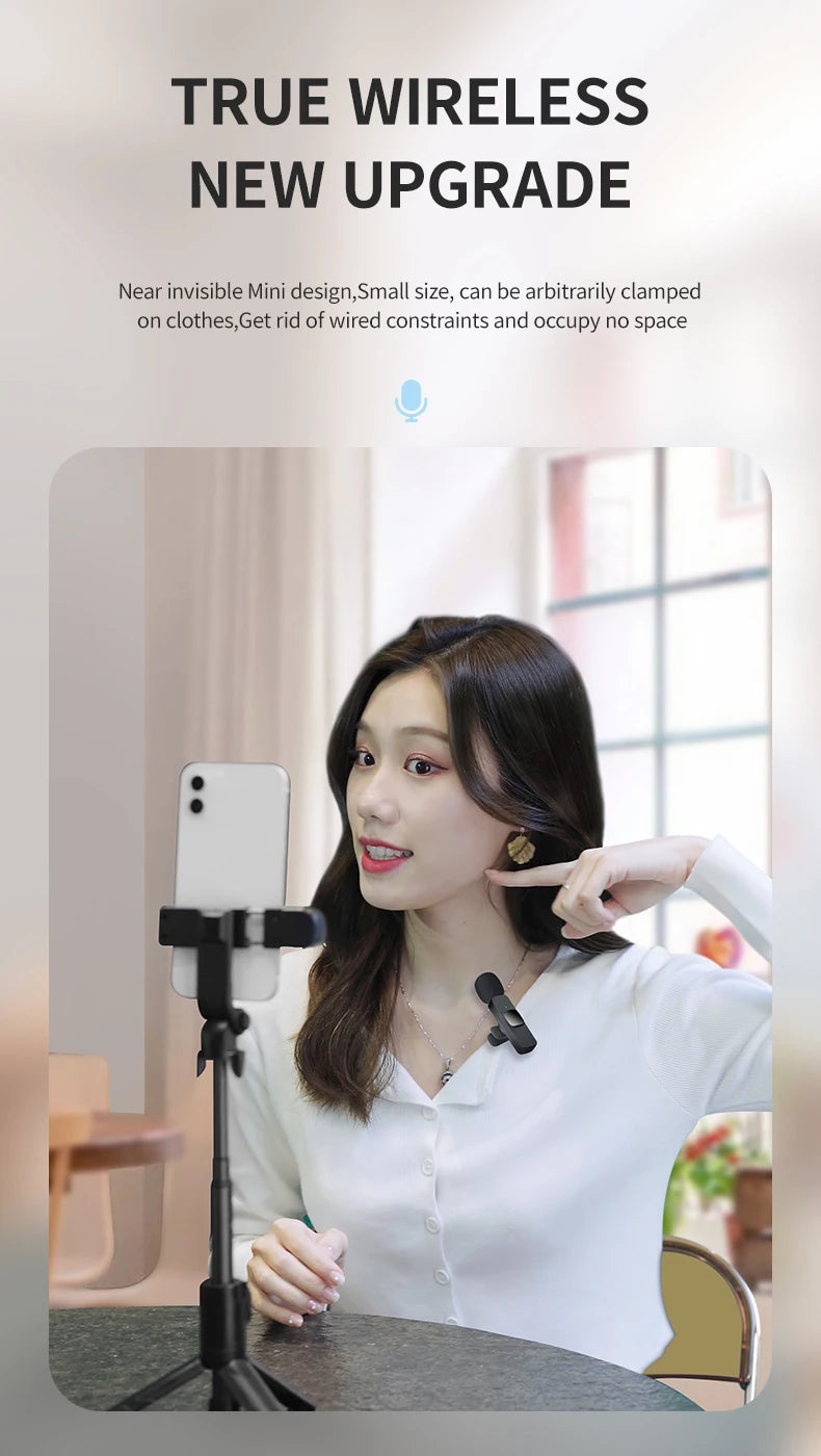 Wireless Lavalier Microphone Portable Mini