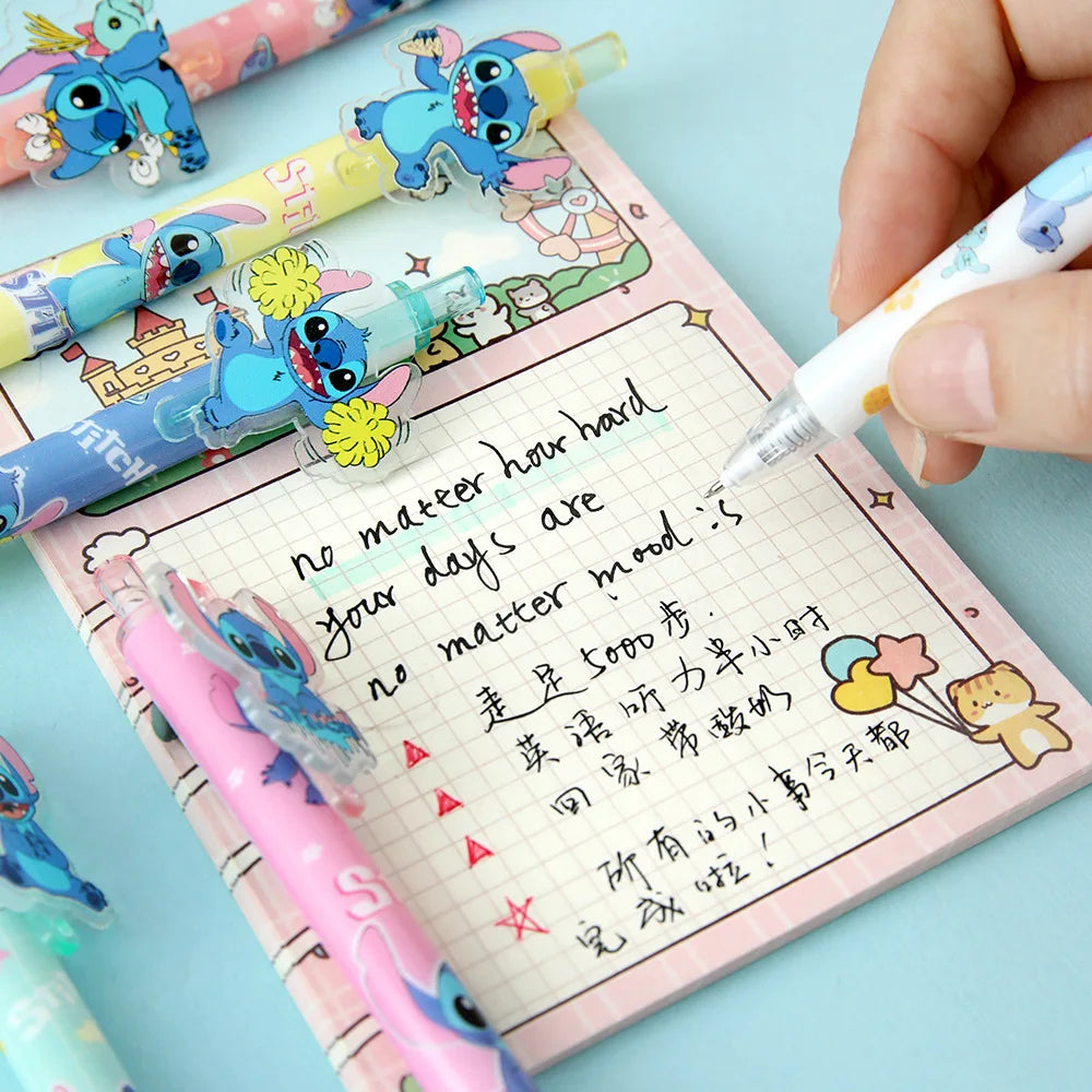 Disney Stitch Gel Pen Black New Cartoon
