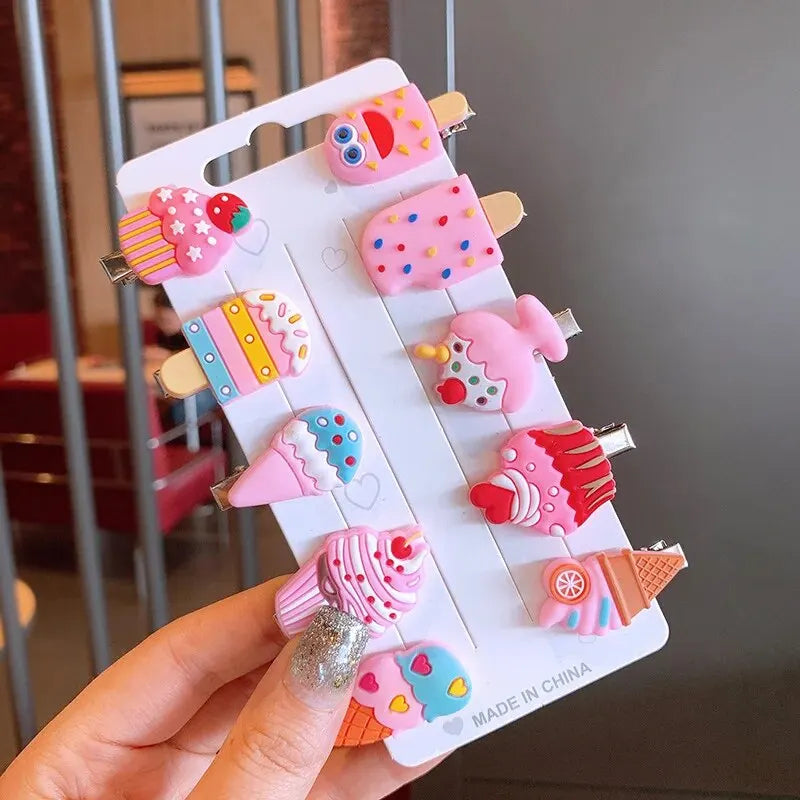 New Girls Cute Cartoon Unicorn Hair Clips