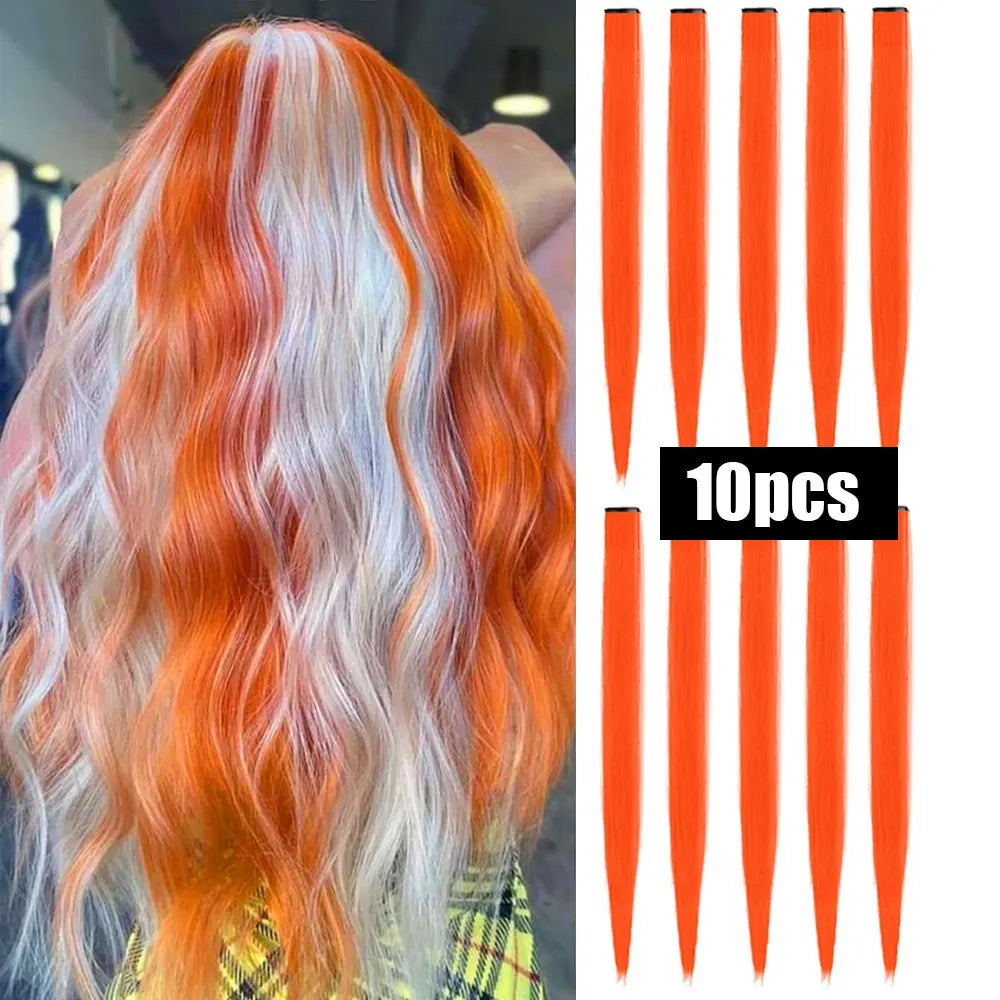 Colored Hair Extensions (10 pcs)