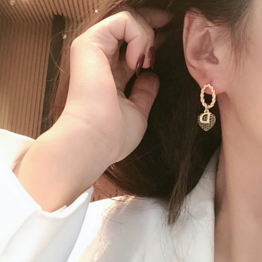 Inspired Heart Shaped Earrings Fashion Golden Earrings