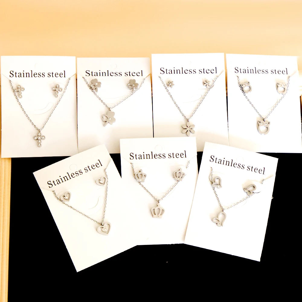 Elegant Fine Jewelry Sets Stainless Steel