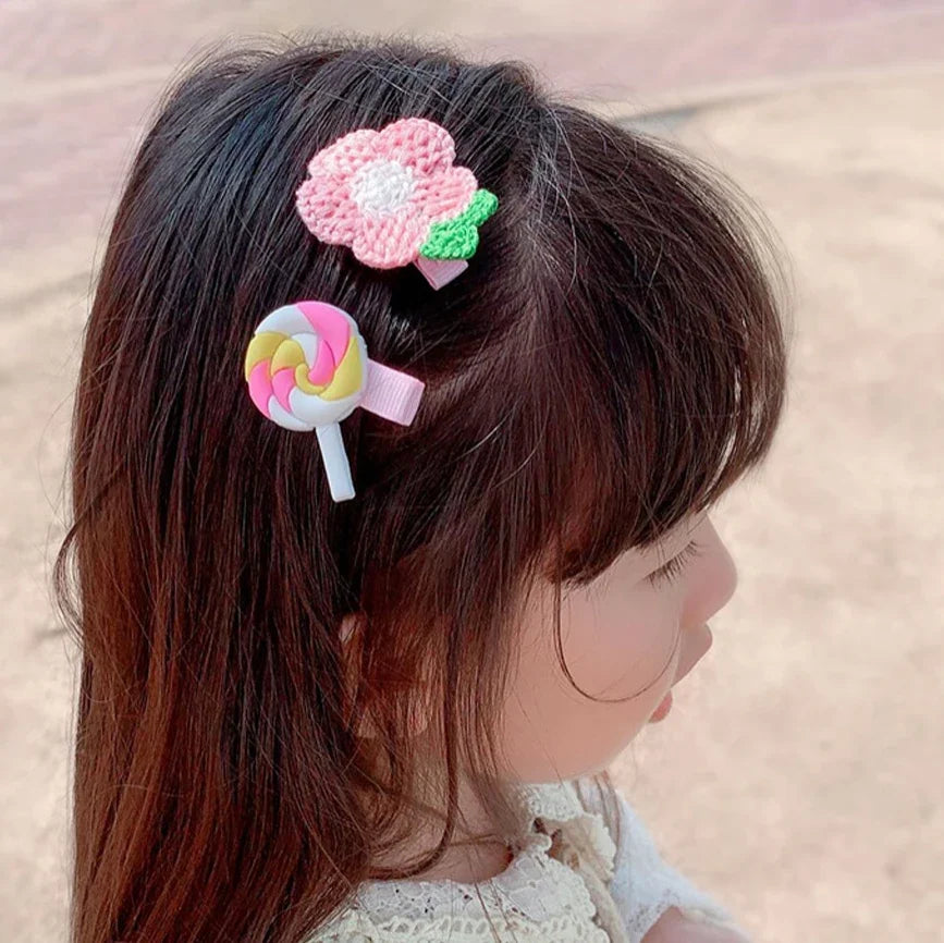 Cartoon Hair Clip Set Flower Fruit