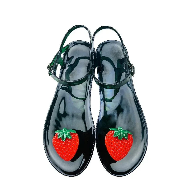 Ladies Slippers Cartoon Fruit Pattern
