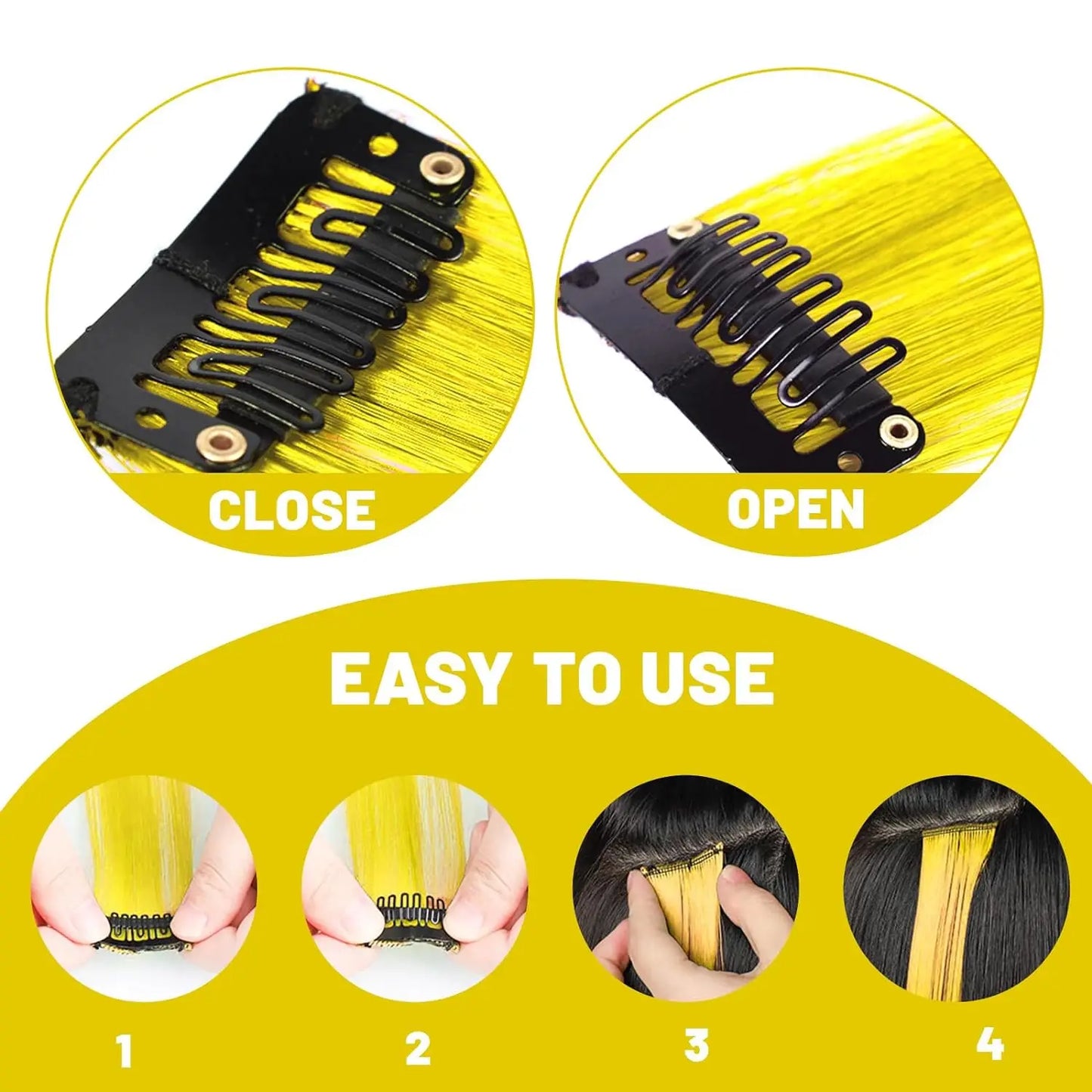 Colored Hair Extensions (10 pcs)