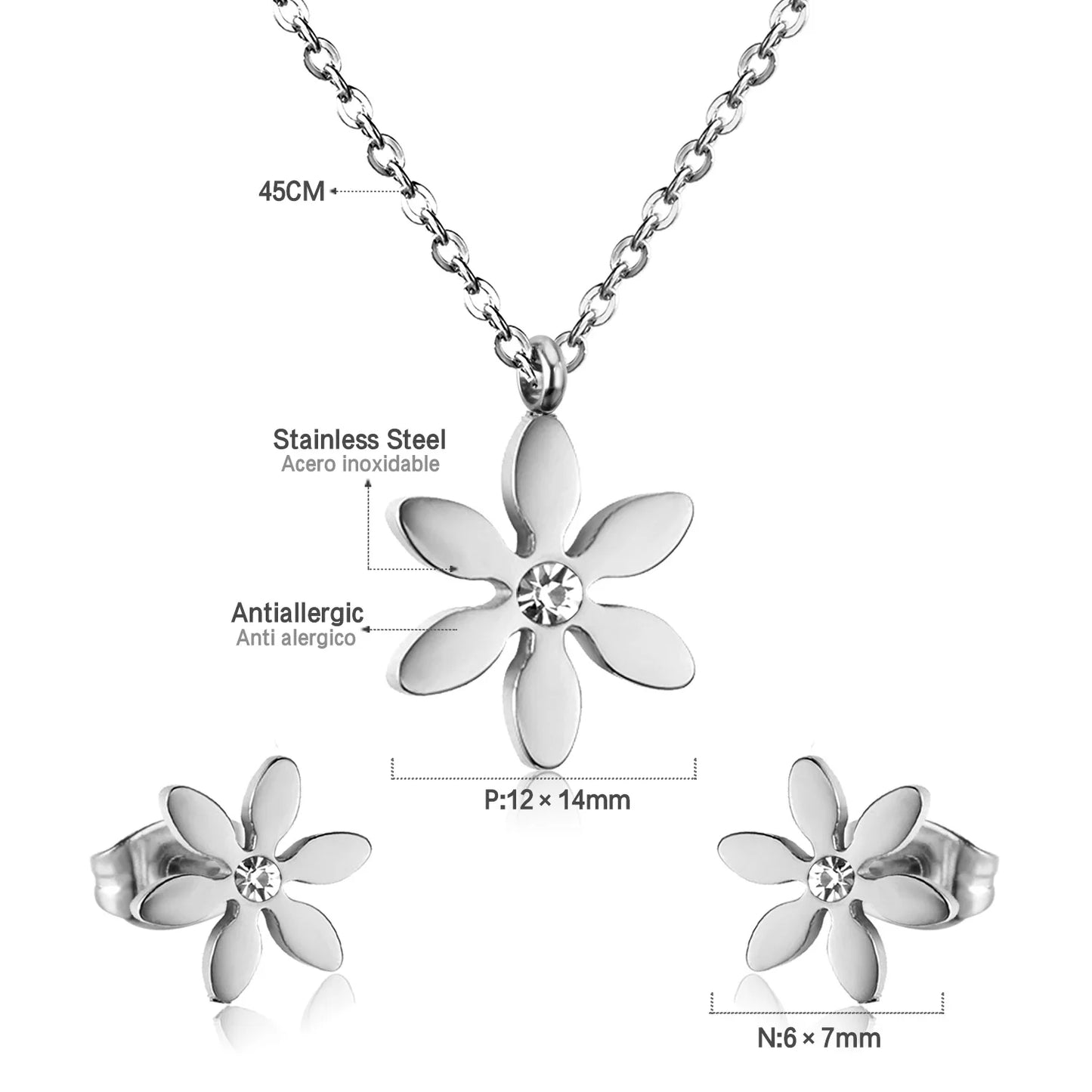 Elegant Fine Jewelry Sets Stainless Steel