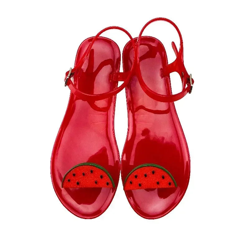 Ladies Slippers Cartoon Fruit Pattern