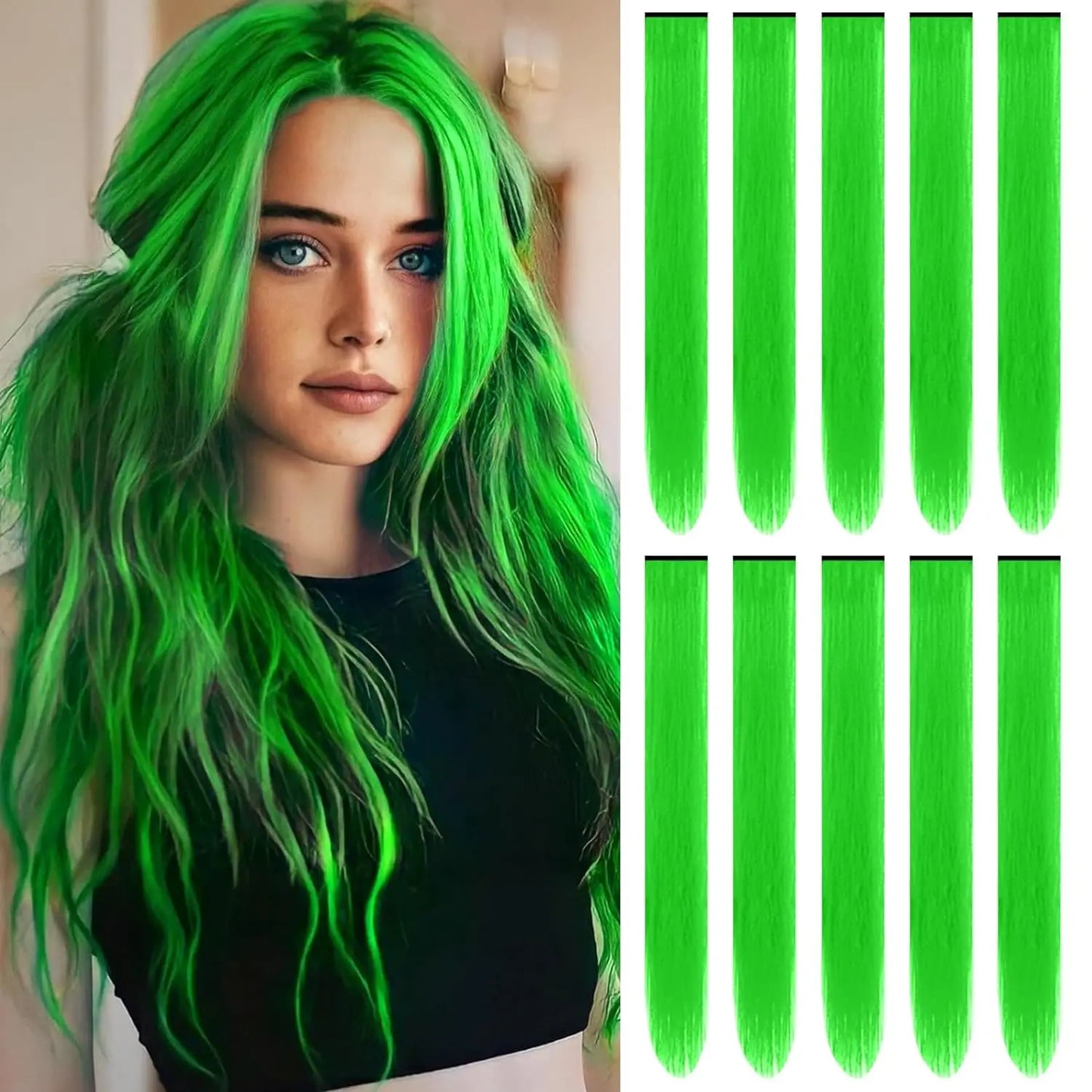 Colored Hair Extensions (10 pcs)