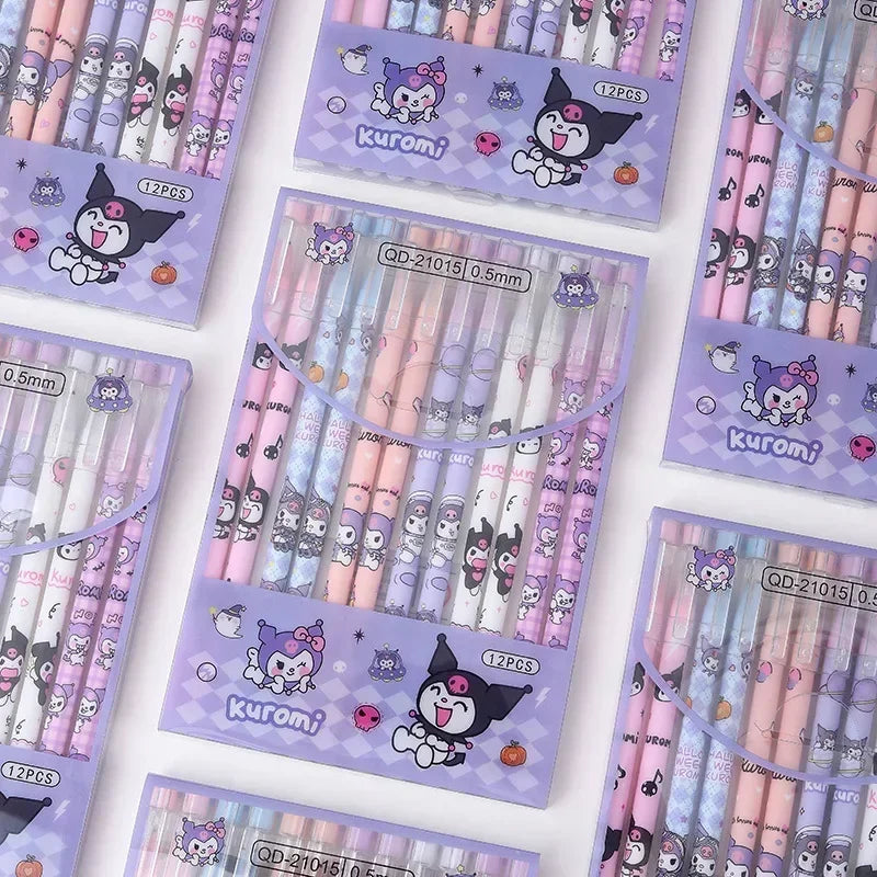 Sanrio Black Neutral Pen Hellokitty Melody Kuromi Cinnamoroll Roller Ball Pen