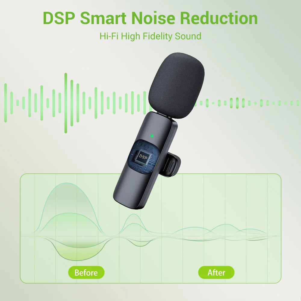Wireless Lavalier Microphone Portable Mini