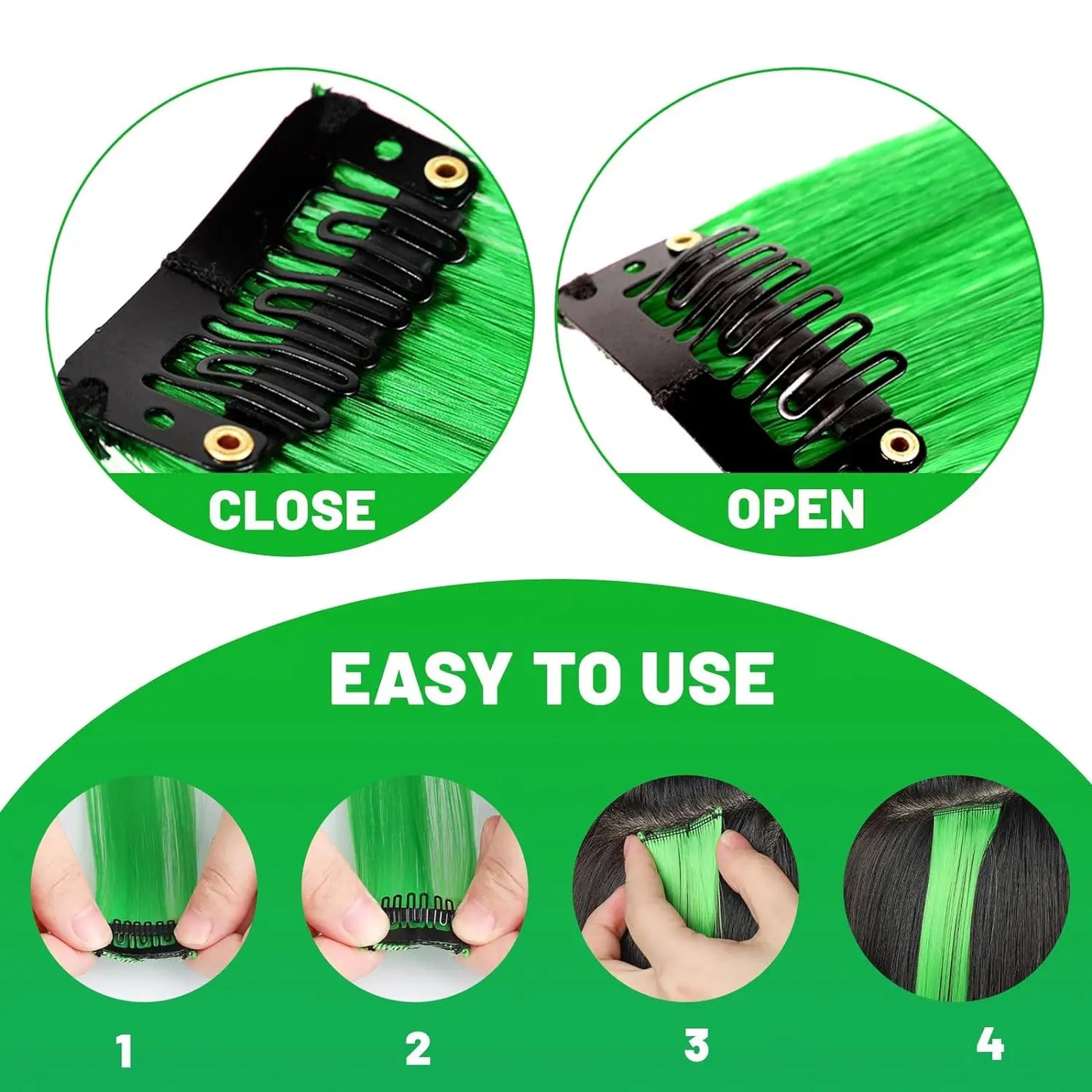 Colored Hair Extensions (10 pcs)