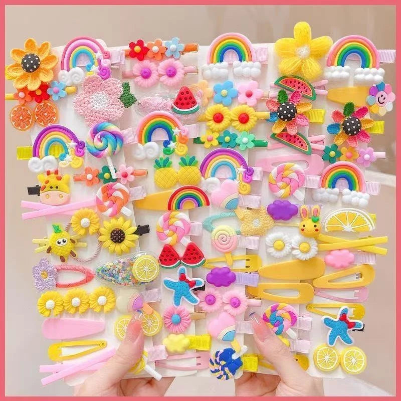 Cartoon Hair Clip Set Flower Fruit