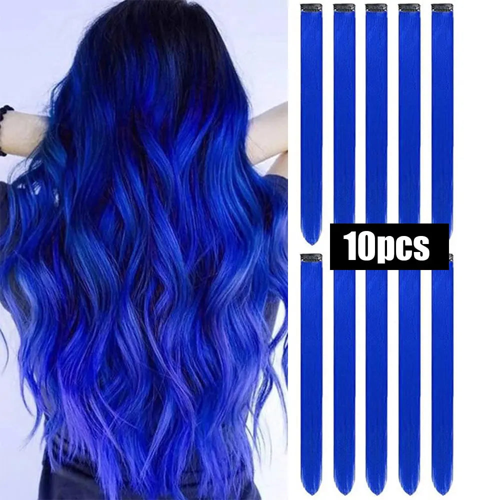 Colored Hair Extensions (10 pcs)