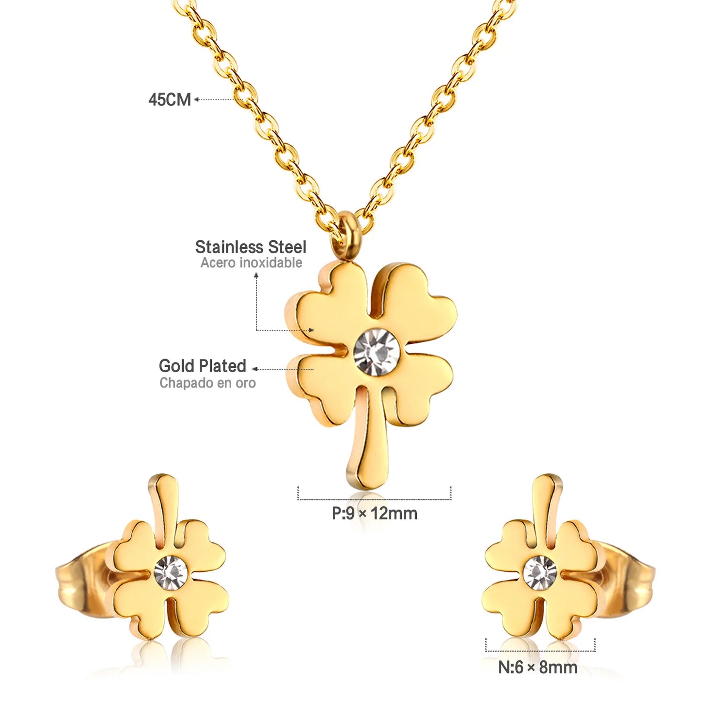 Elegant Fine Jewelry Sets Stainless Steel