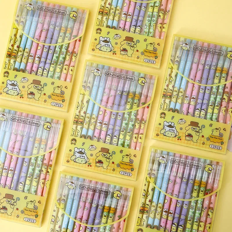Sanrio Black Neutral Pen Hellokitty Melody Kuromi Cinnamoroll Roller Ball Pen