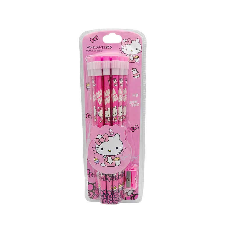 Sanrio Cinnamoroll Kuromi Cute Cartoon HB Pencils, 12 Pencils