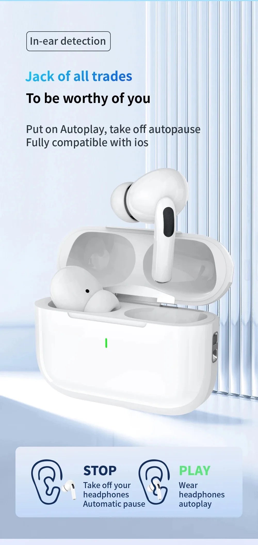 Air Pro Bluetooth for iPhone Apple - Android phone