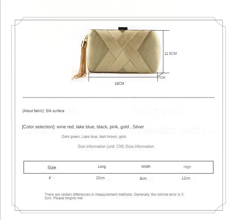 Fashion Women Bags Tassel Ladies Clutch Purse