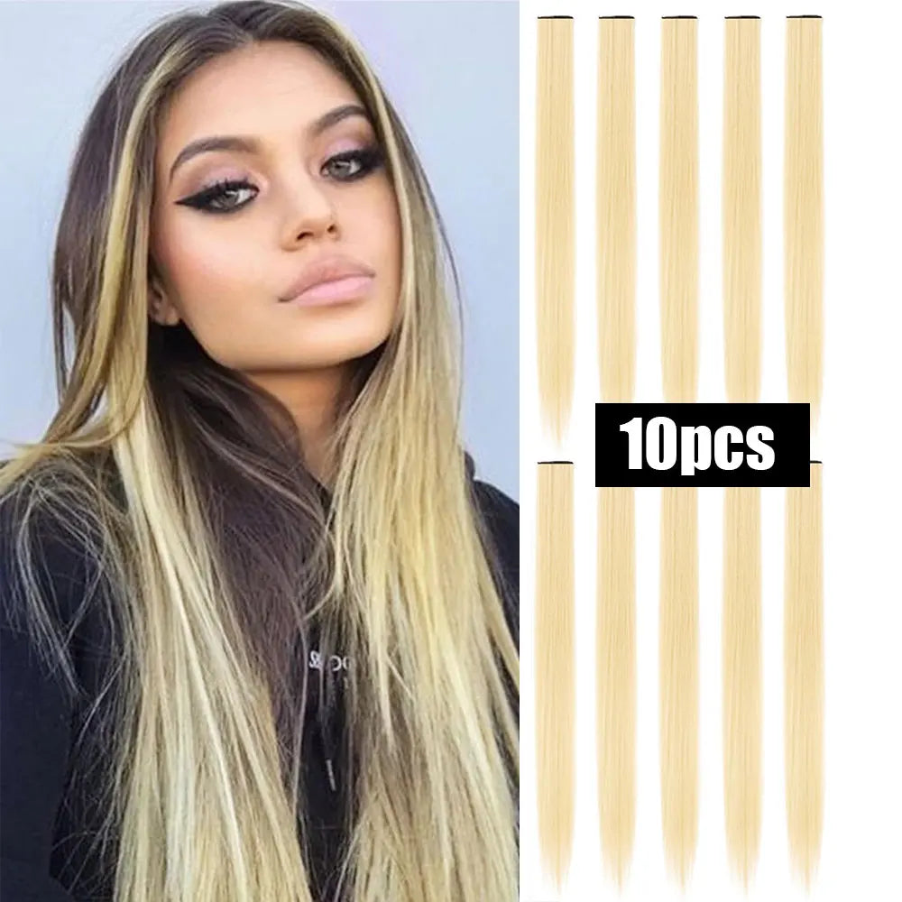 Colored Hair Extensions (10 pcs)