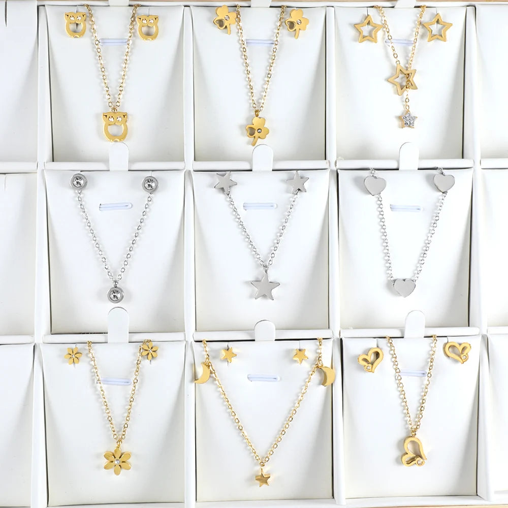 Elegant Fine Jewelry Sets Stainless Steel