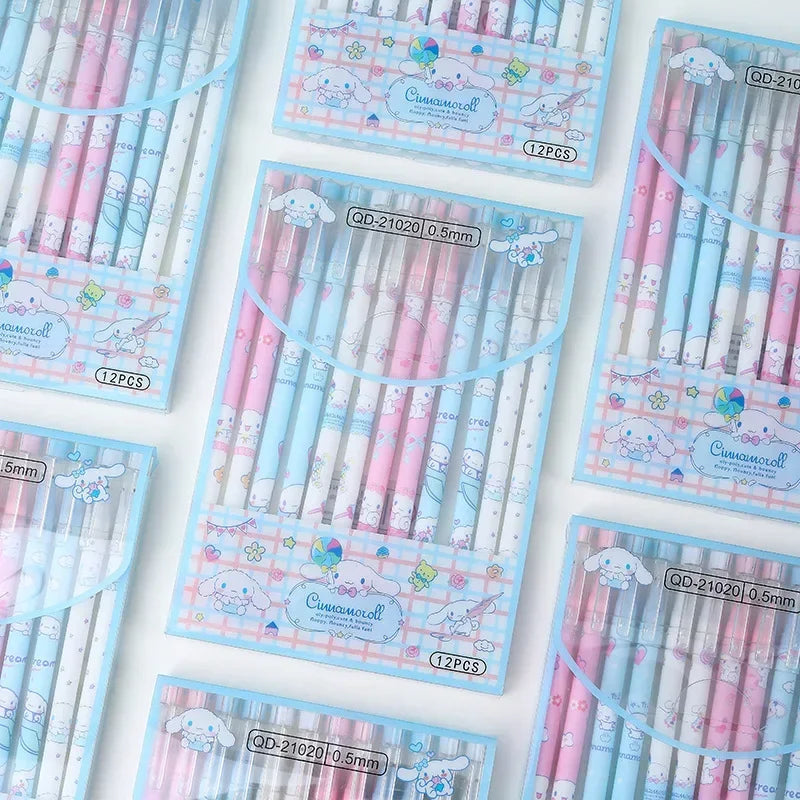 Sanrio Black Neutral Pen Hellokitty Melody Kuromi Cinnamoroll Roller Ball Pen