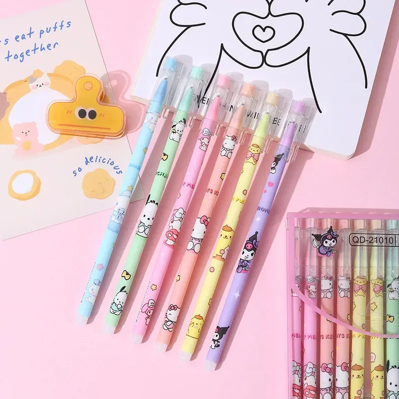 Sanrio Black Neutral Pen Hellokitty Melody Kuromi Cinnamoroll Roller Ball Pen