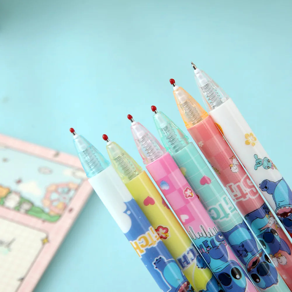 Disney Stitch Gel Pen Black New Cartoon
