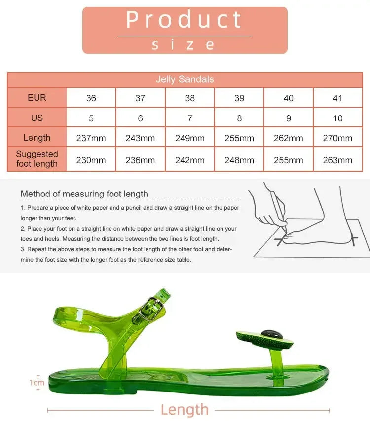 Ladies Slippers Cartoon Fruit Pattern